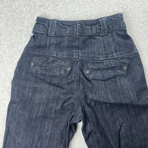 Forever 21 Jeans Slim Straight Dark Wash Denim High Waist Corset Twee - Picture 4 of 12